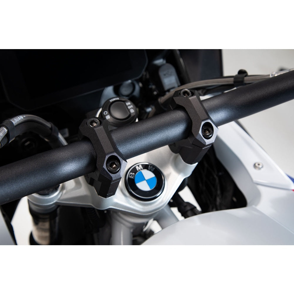SW-Motech SW-LEH0703912401-B Bar Risers 40mm Black for BMW R 1200 GS 12-18/R 1250 GS 18-Up
