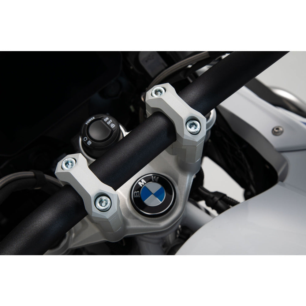 SW-Motech SW-LEH0703912401-S Bar Risers 40mm Silver for BMW R 1200 GS 12-18/R 1250 GS 18-Up