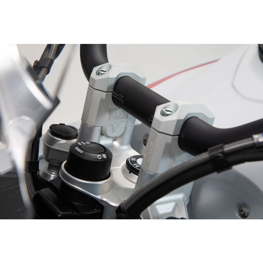 SW-Motech SW-LEH0703912401-S Bar Risers 40mm Silver for BMW R 1200 GS 12-18/R 1250 GS 18-Up