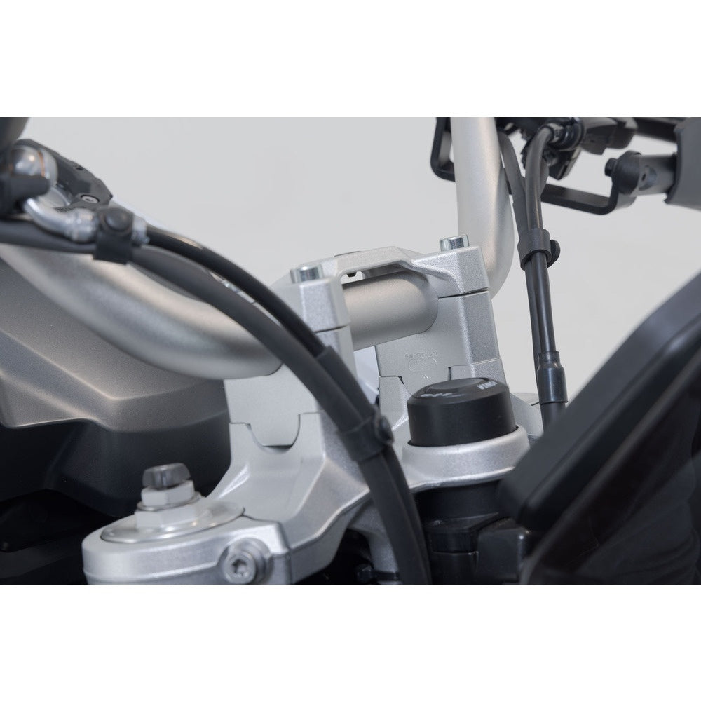 SW-Motech SW-LEH0703912800-S Bar Risers 30mm Silver for BMW F 850 GS/F 850 GS Adventure 17-Up/F 900 GS 23-Up
