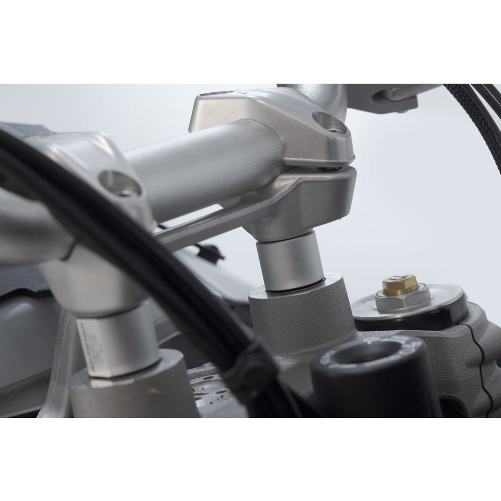 SW-Motech SW-LEH2203910100-S Bar Risers 20mm Silver for Ducati DesertX 22-Up