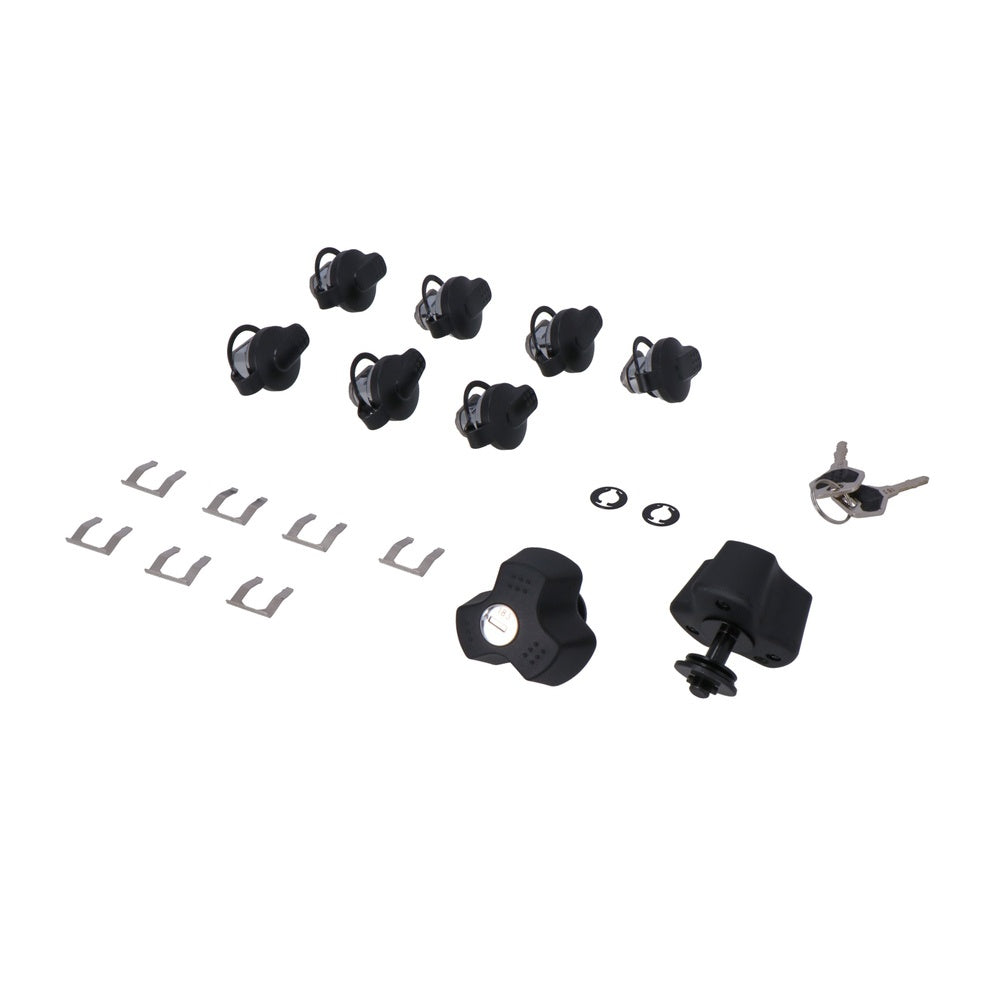 SW-Motech SW-QLS0004615100 TRAX Lock Set with Anti-Theft Protection (9 Locks, 2 Keys, 2 Anti-Theft Locks for EVO Side Carriers)