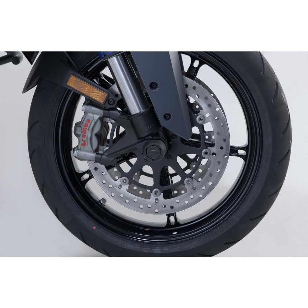 SW-Motech SW-STP0417610501-B Front Axle Slider Set Black for CF Moto 800MT 21-Up/KTM 790 Duke/890 Duke/990 SM R/T/1290 Super Duke/1390 Super Duke Models