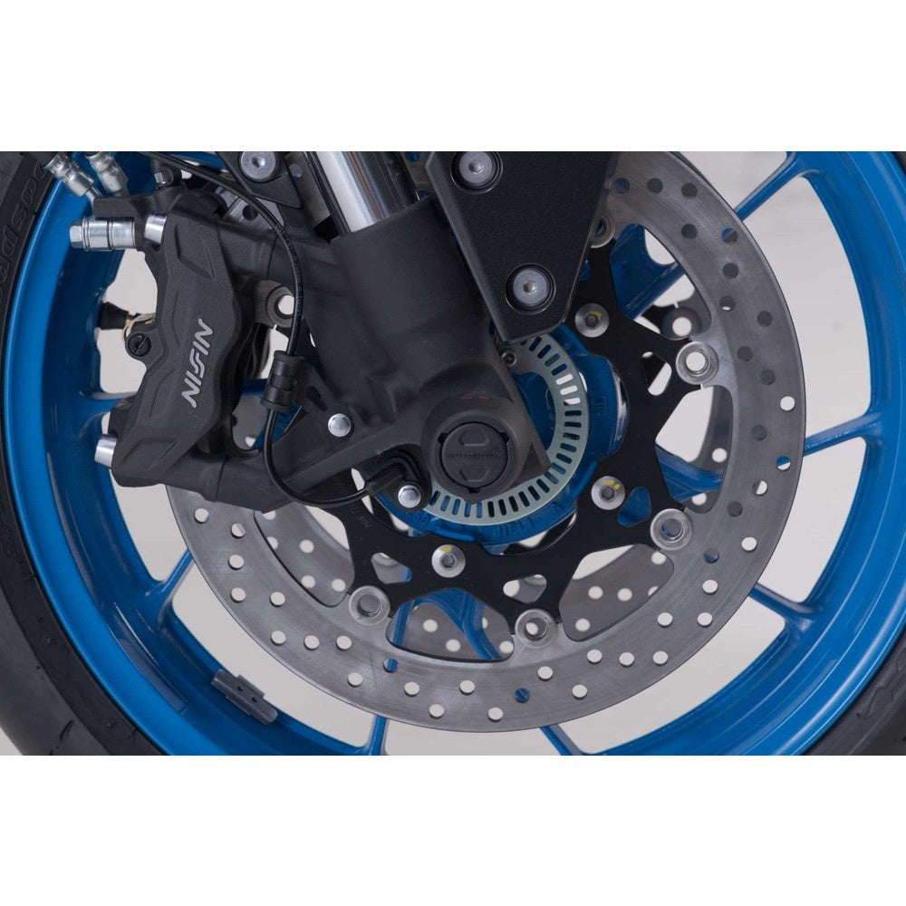 SW-Motech SW-STP0517610700-B Front Axle Slider Set Black for Suzuki GSX-8S 22-Up