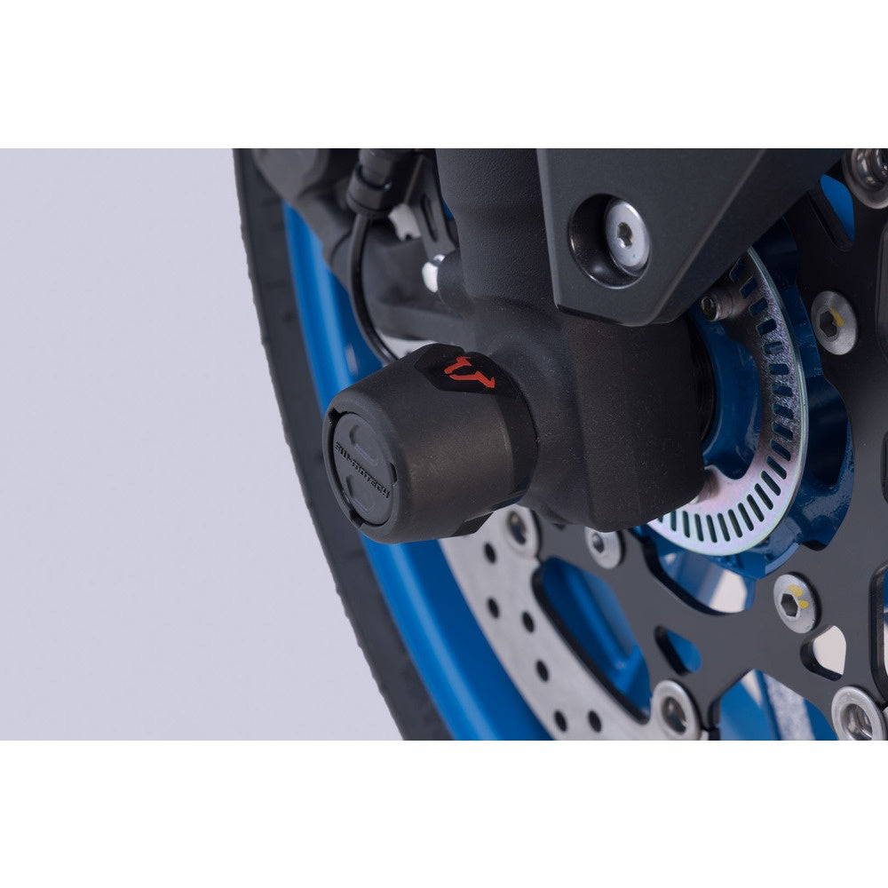 SW-Motech SW-STP0517610700-B Front Axle Slider Set Black for Suzuki GSX-8S 22-Up