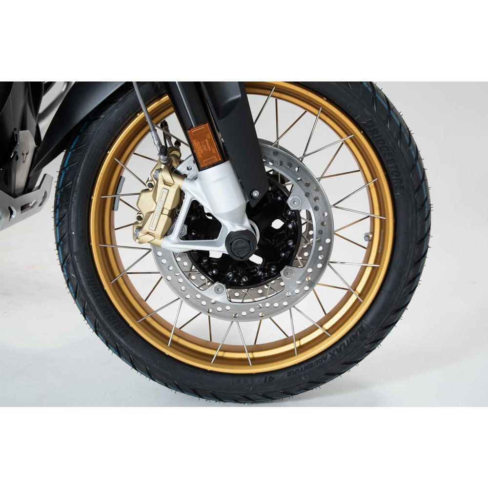 SW-Motech SW-STP0717610204-B Front Axle Slider Set Black for BMW R 1200 GS LC 12-18/R 1200 RT 13-18/R 1250 GS 18-Up/R 1250 RT 18-Up