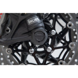 SW-Motech SW-STP1117610001-B Front Axle Slider Set Black for Triumph Tiger 1200 17-Up/Tiger 800 10-Up/Speed Triple 1050 15-Up/Yamaha Tenere 700 19-Up