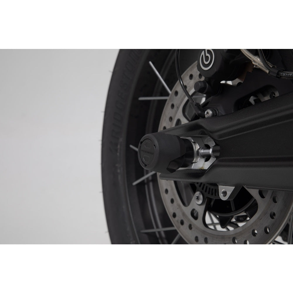 SW-Motech SW-STP1117610101-B Rear Axle Slider Set Black for Triumph Tiger 1200 17-Up/Tiger 800 10-Up/Tiger 850 Sport 21-Up/Tiger 900 19-Up Models