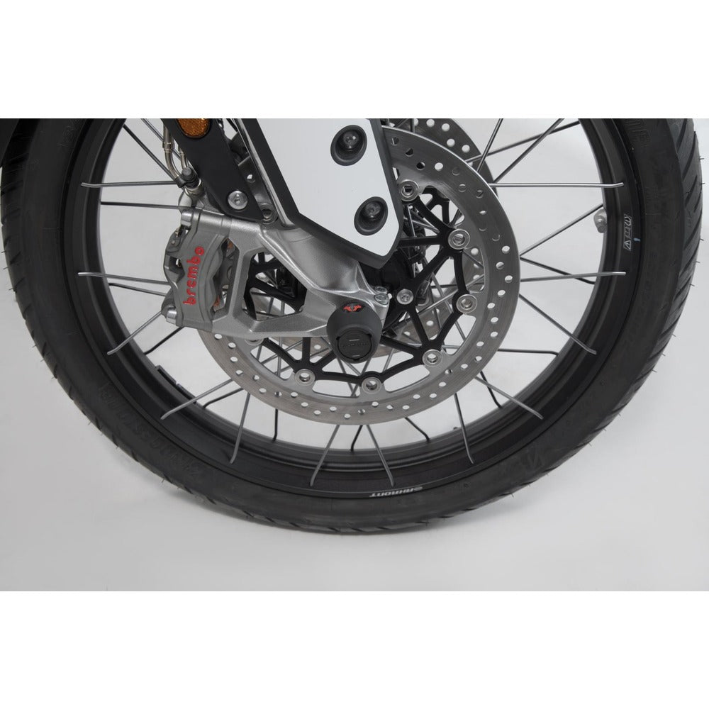 SW-Motech SW-STP1117610201-B Front Axle Slider Set Black for Honda X-ADV 16-Up/Triumph Tiger 850 Sport 21-Up/Tiger 900 19-Up/Tiger 1200 GT 22-Up/Yamaha XJR 1300 15-16