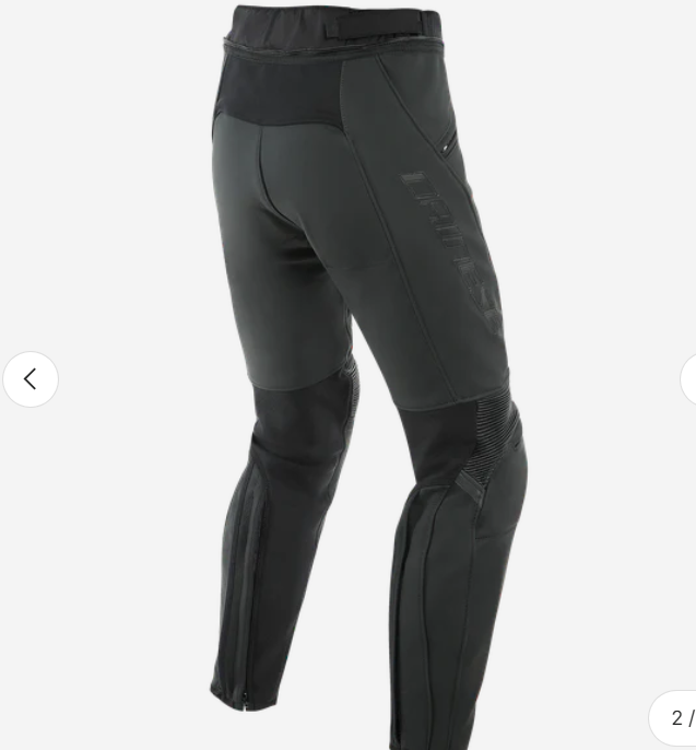 Dainese Pony 3 Matte Black Perforated Leather Pants [50] [INTERNAL]