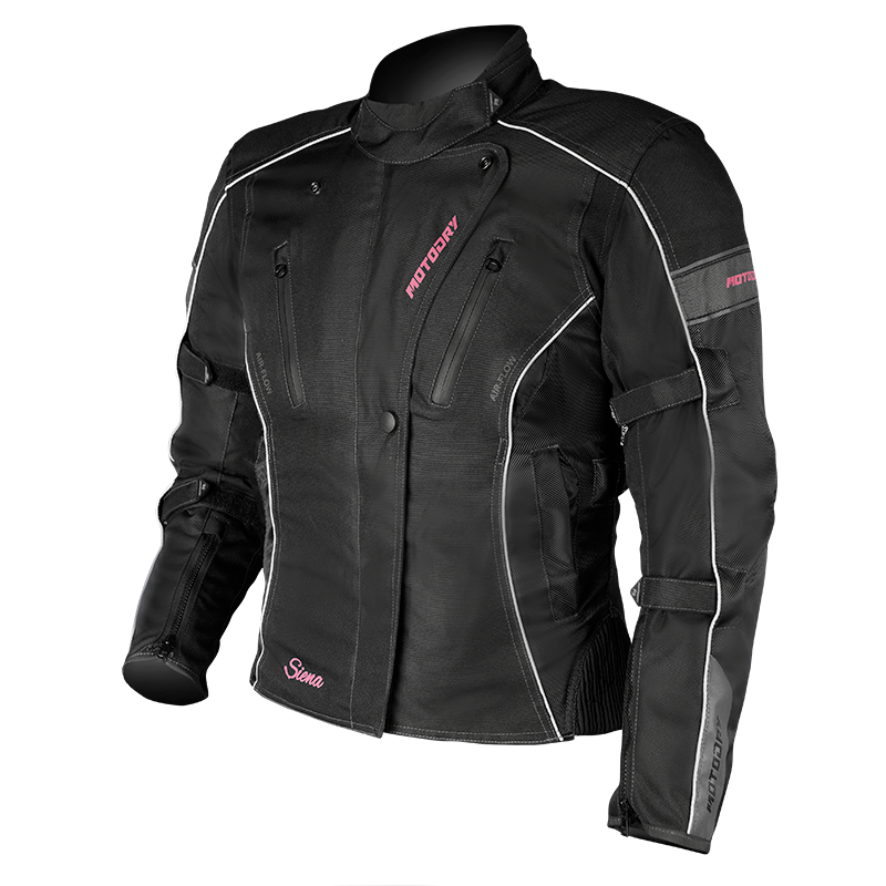 MotoDry Siena Black/Magenta Textile Womens Jacket