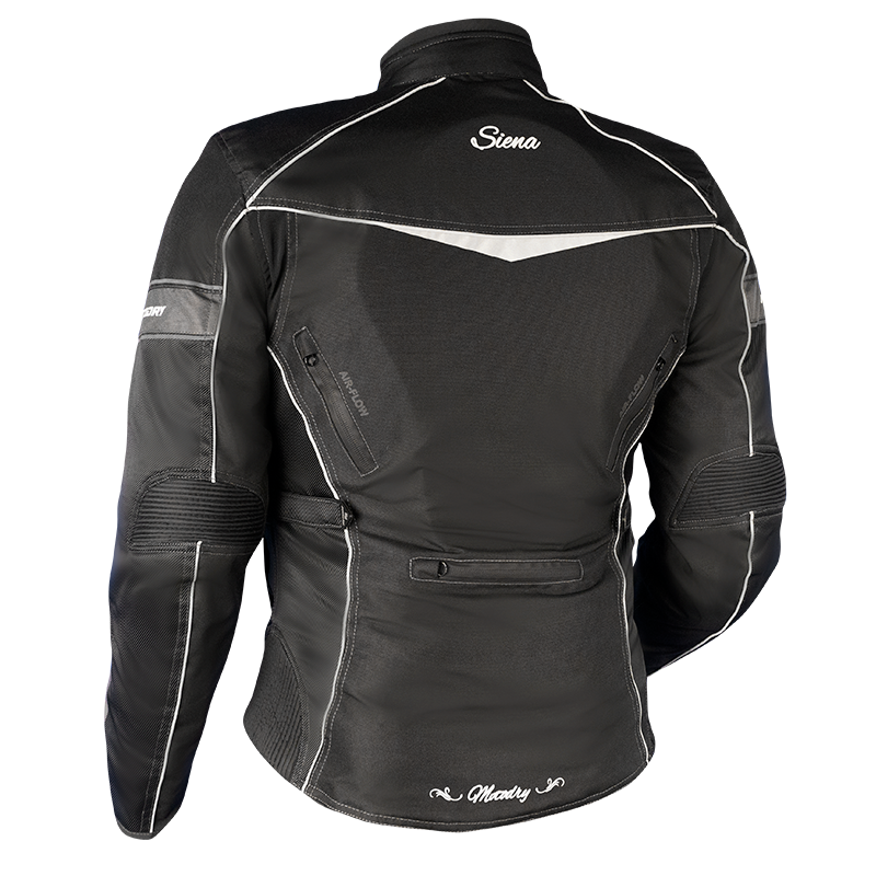 MotoDry Siena Black/White Textile Womens Jacket