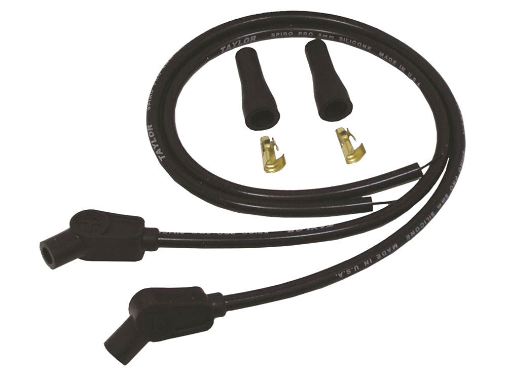 Taylor Cable Products TAY-10053 8mm 24" Universal Spark Plug Wire Set Black for Evolution Style Engines