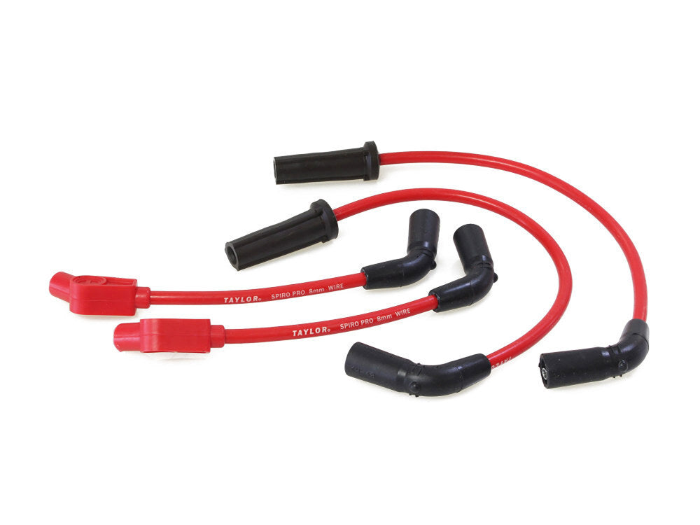 Taylor Cable Products TAY-10237 8mm Spark Plug Wire Set Red for Softail 18-Up