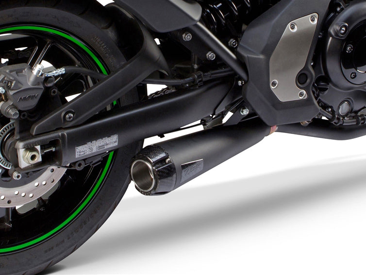 Two Brothers Racing TBR-005-4200199-BLK Comp-S 2-1 Exhaust System Black w/Carbon Fiber End Cap for Kawasaki Vulcan S 650cc 15-Up