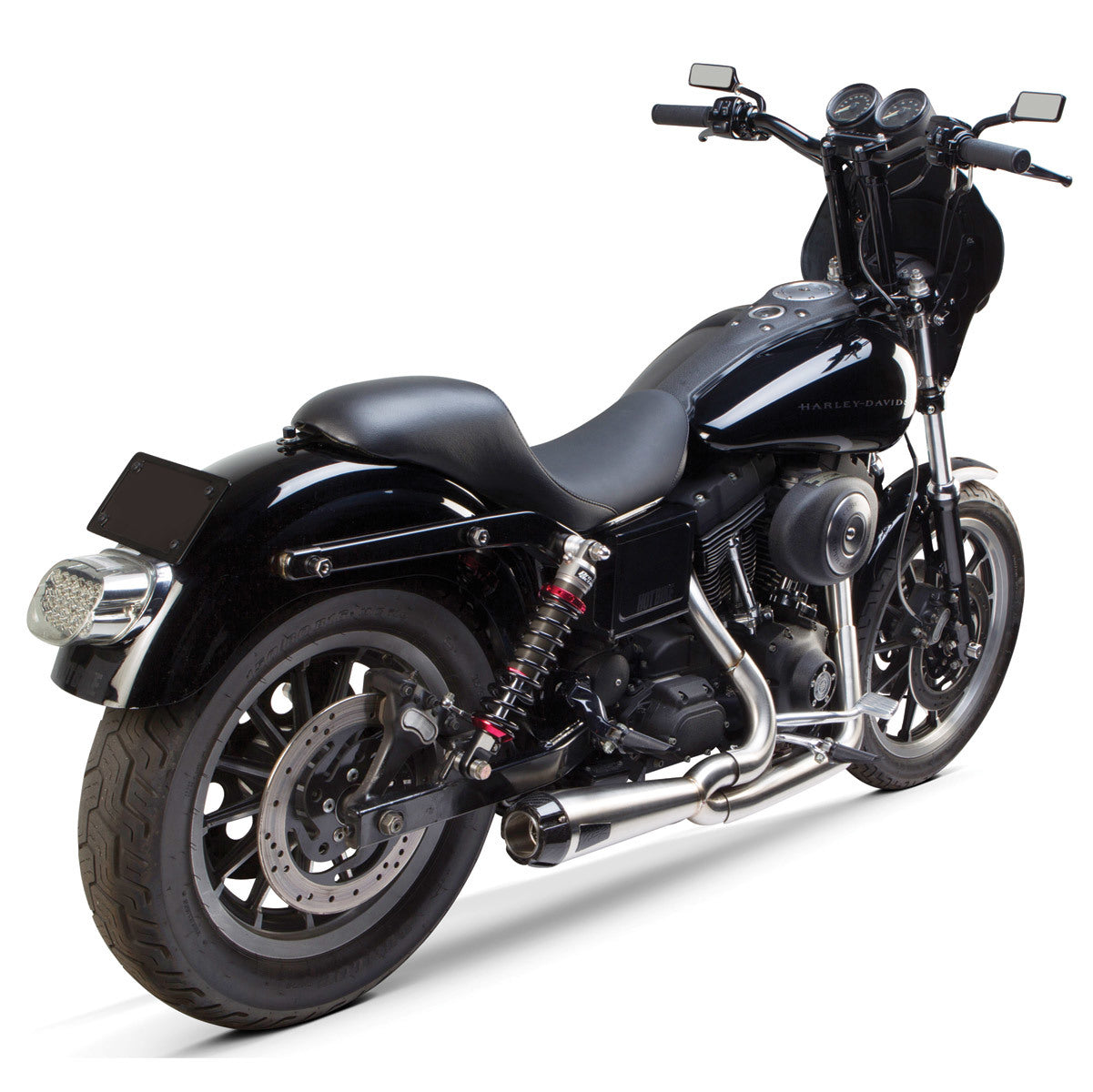 Two Brothers Racing TBR-005-4280199 Comp-S 2-1 Exhaust System Stainless Steel w/Carbon Fiber End Cap for Dyna 91-05