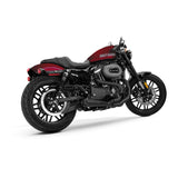 Two Brothers Racing TBR-005-4580199-BLK Comp-S 2-1 Exhaust System Black w/Carbon Fiber End Cap for Sportster 14-21