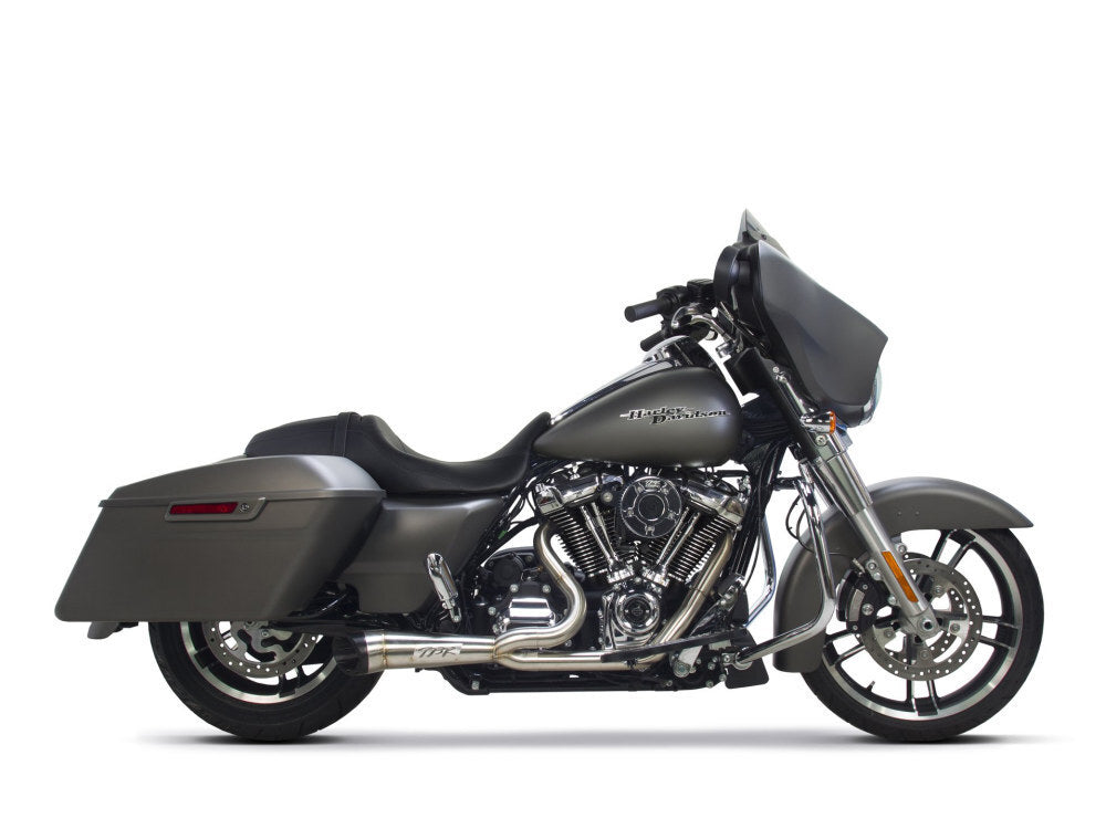 Two Brothers Racing TBR-005-4870199 Shorty Turnout 2-1 Exhaust System Stainless Steel for Touring 17-Up