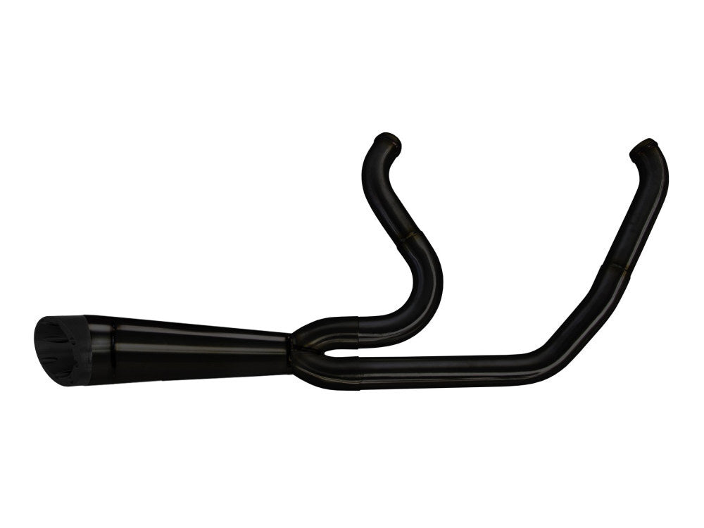 Two Brothers Racing TBR-005-4950199-BLK Shorty Turnout 2-1 Exhaust System Black for Touring 09-16