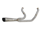 Two Brothers Racing TBR-005-4950199 Shorty Turnout 2-1 Exhaust System Stainless Steel for Touring 09-16