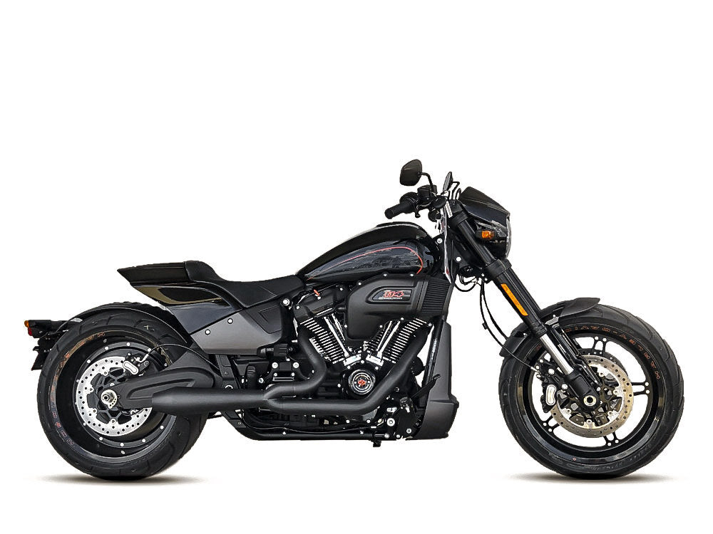 Two Brothers Racing TBR-005-4990199-BLK Megaphone Gen II 2-1 Exhaust System Black for Softail Breakout/Fat Boy 18-Up/FXDR 19-Up