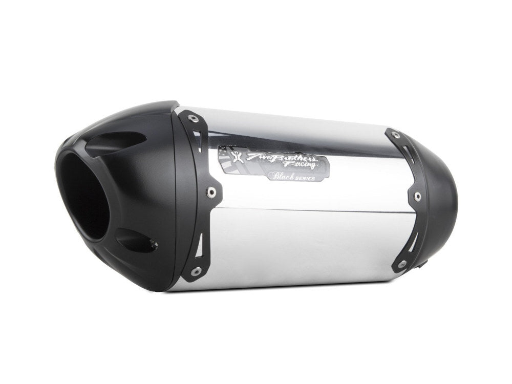 Two Brothers Racing TBR-005-5060406-S1B Black Series Aluminum Slip-On Muffler for Kawasaki Ninja 400 18-Up/Z400 19-Up