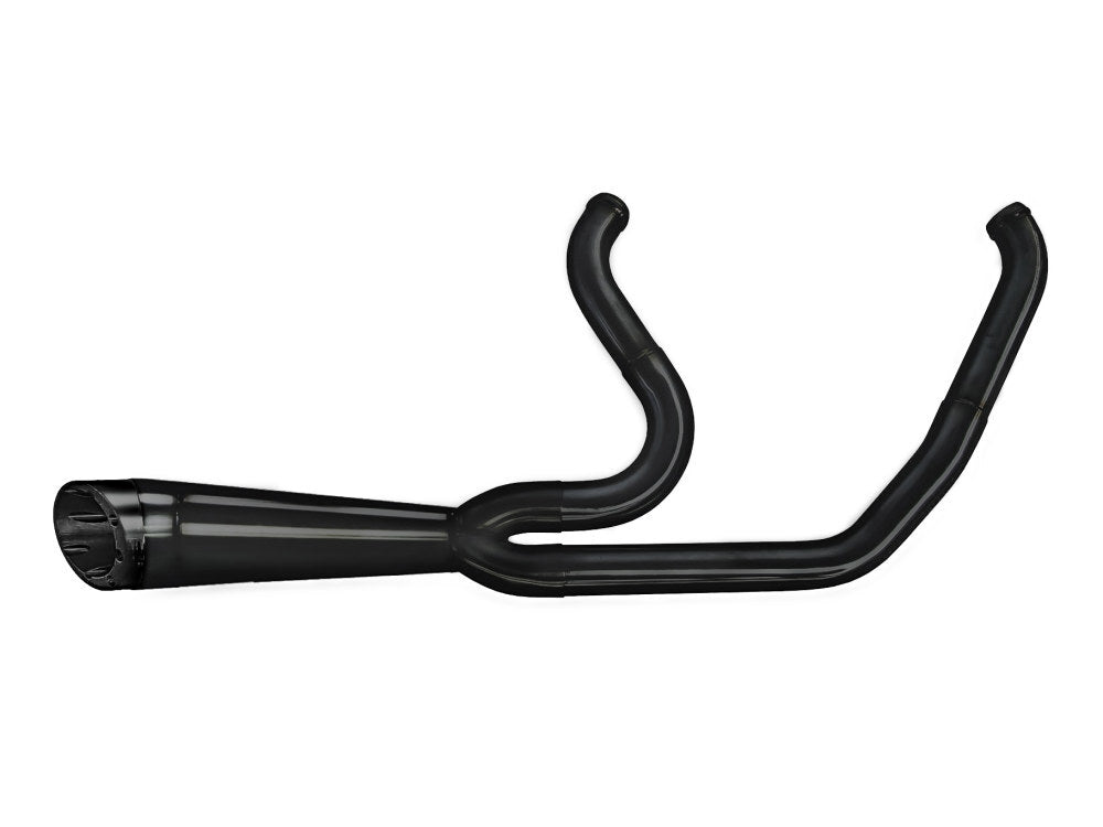 Two Brothers Racing TBR-005-5120199-BLK Shorty Turnout 2-1 Exhaust System Black w/Black End Cap for Softail 18-Up