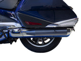 Two Brothers Racing TBR-005-5200499D-BLK 4" Slip-On Mufflers Black Cerakote for Honda Goldwing 18-Up