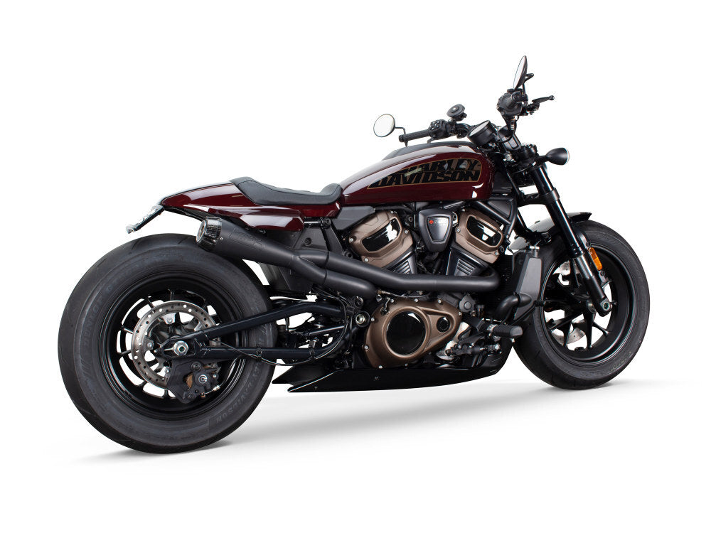 Two Brothers Racing TBR-005-5410199-BLK Comp-S 2-1 Exhaust Black w/Carbon Fiber End Cap for Sportster S 21-Up