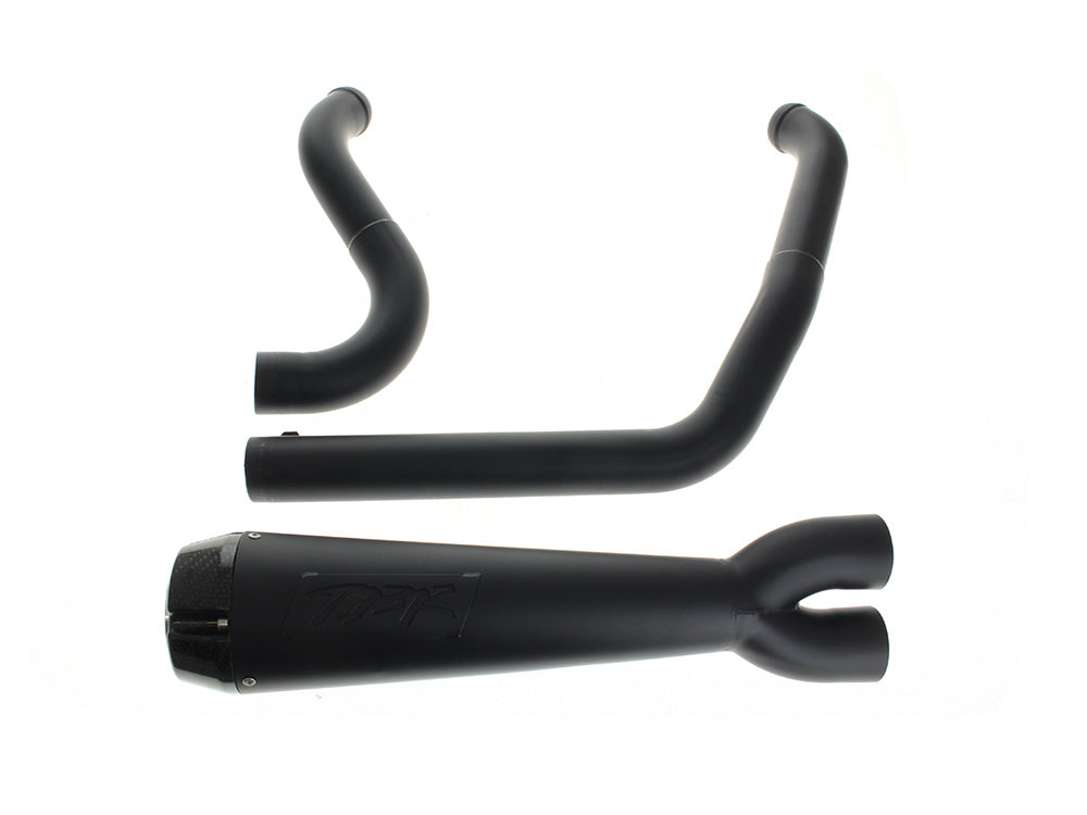 Two Brothers Racing TBR-005-5590199-BLK Comp-S 2-1 Exhaust Black w/Carbon Fiber End Cap for Harley-Davidson Softail 25-Up w/Non-240 Rear Tyre