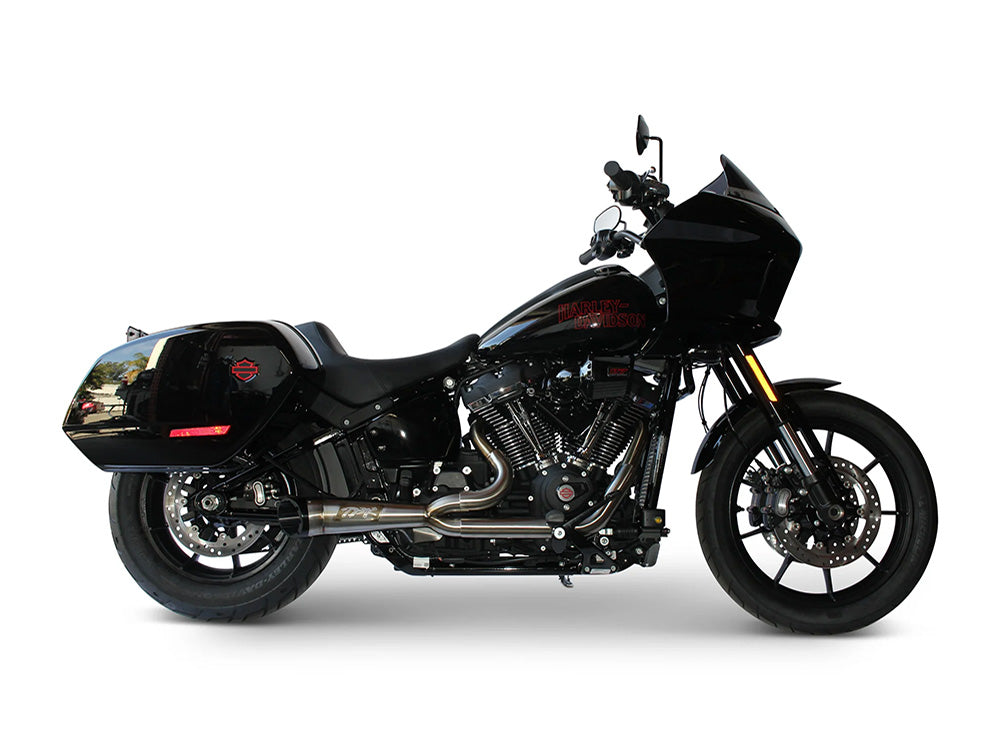 Two Brothers Racing TBR-005-5610199 Shorty Turnout 2-1 Exhaust Stainless Steel w/Black End Cap for Harley-Davidson Softail 25-Up w/Non-240 Rear Tyre