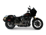 Two Brothers Racing TBR-005-5610199 Shorty Turnout 2-1 Exhaust Stainless Steel w/Black End Cap for Harley-Davidson Softail 25-Up w/Non-240 Rear Tyre