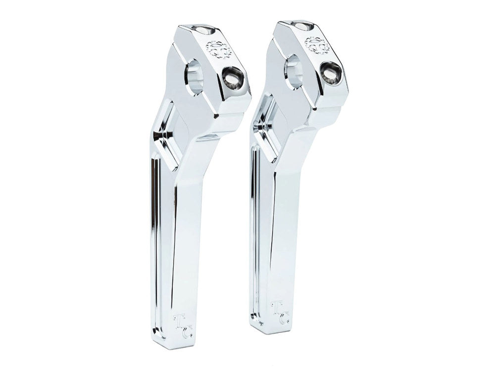 Todds Cycle TD-R22-08 8" Pullback Two Piece Riser Kit Chrome for 1-1/8" Handlebar