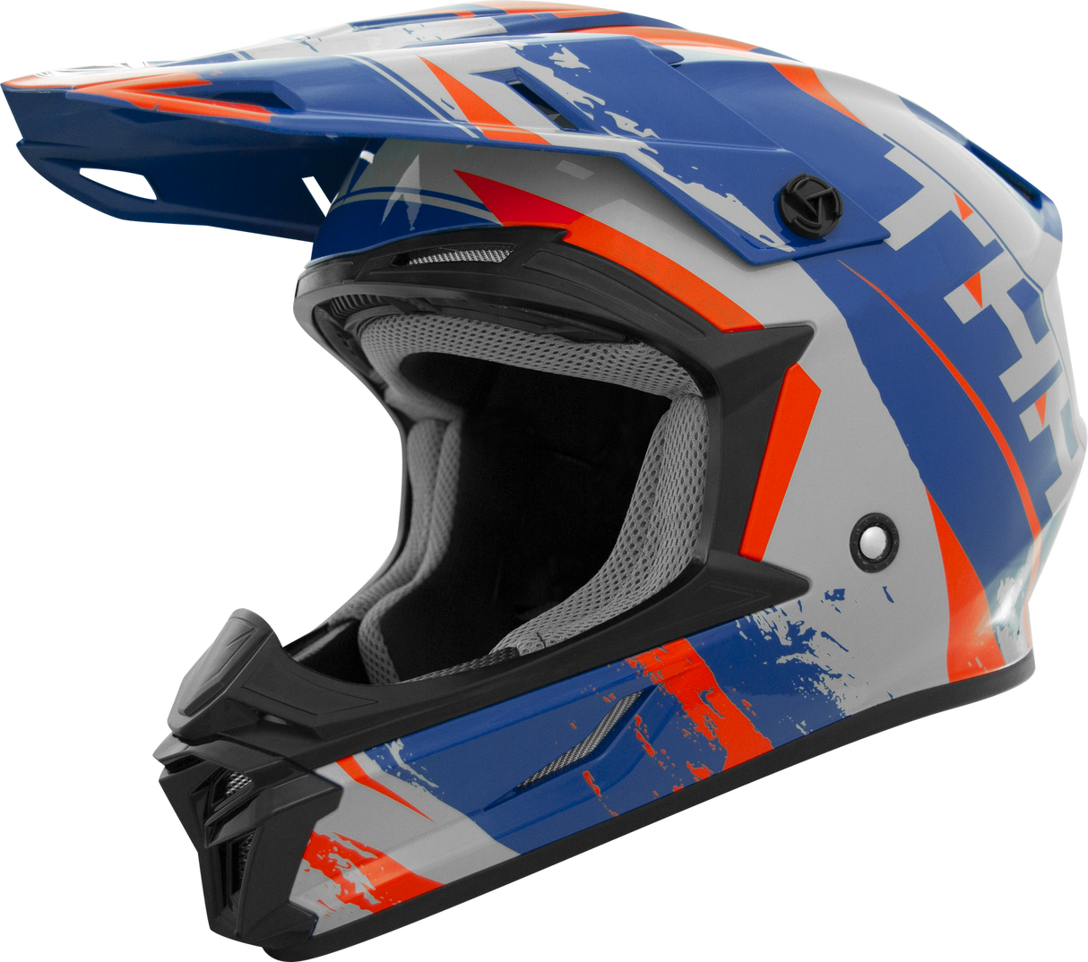 THH T710X Rage Matte Blue/Orange Youth Helmet