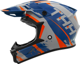 THH T710X Rage Matte Blue/Orange Youth Helmet