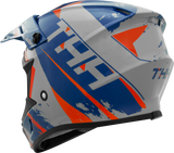 THH T710X Rage Matte Blue/Orange Youth Helmet