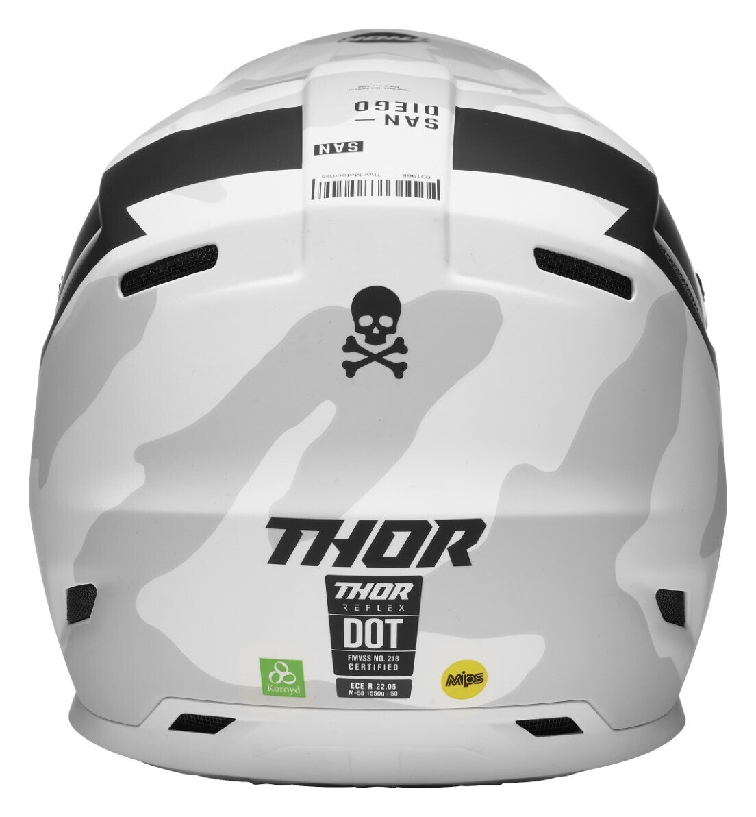 Thor 2024 Reflex Cast White/Black Helmet