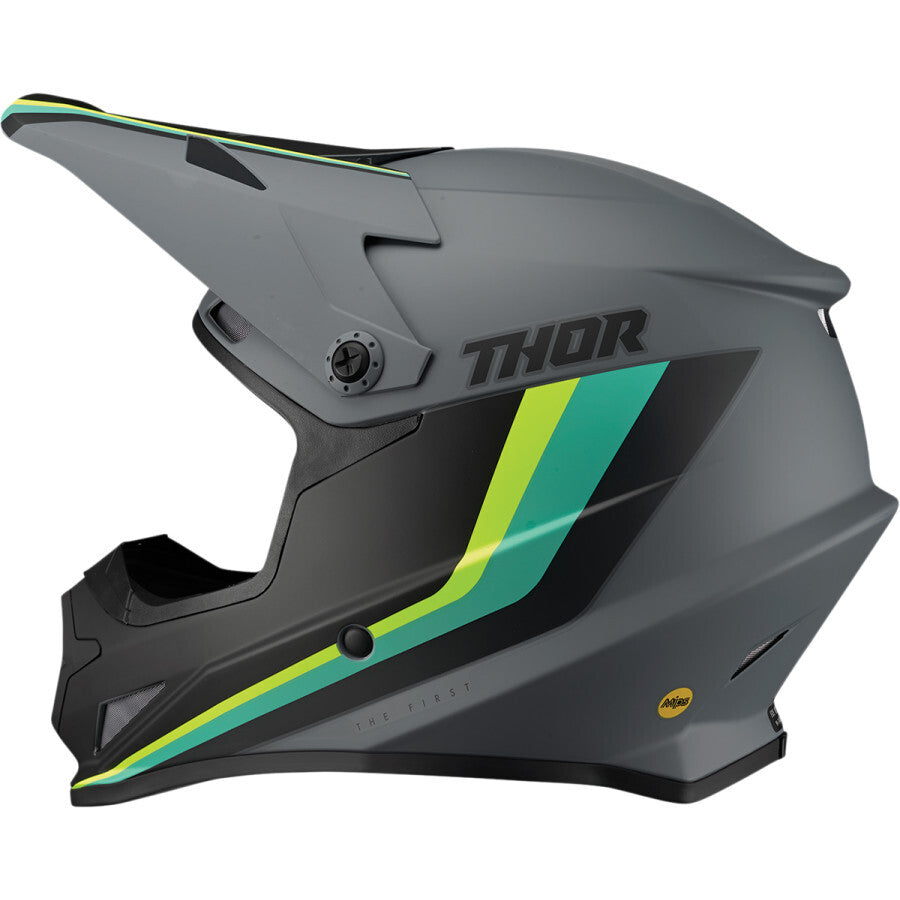 Thor 2023 Sector MIPS Runner Grey/Teal Helmet