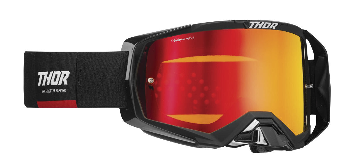 Thor Activate Goggles Black/Red w/Mirror Irridium Lens