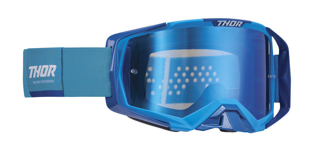 Thor Activate Goggles Blue/White w/Mirror Blue Lens