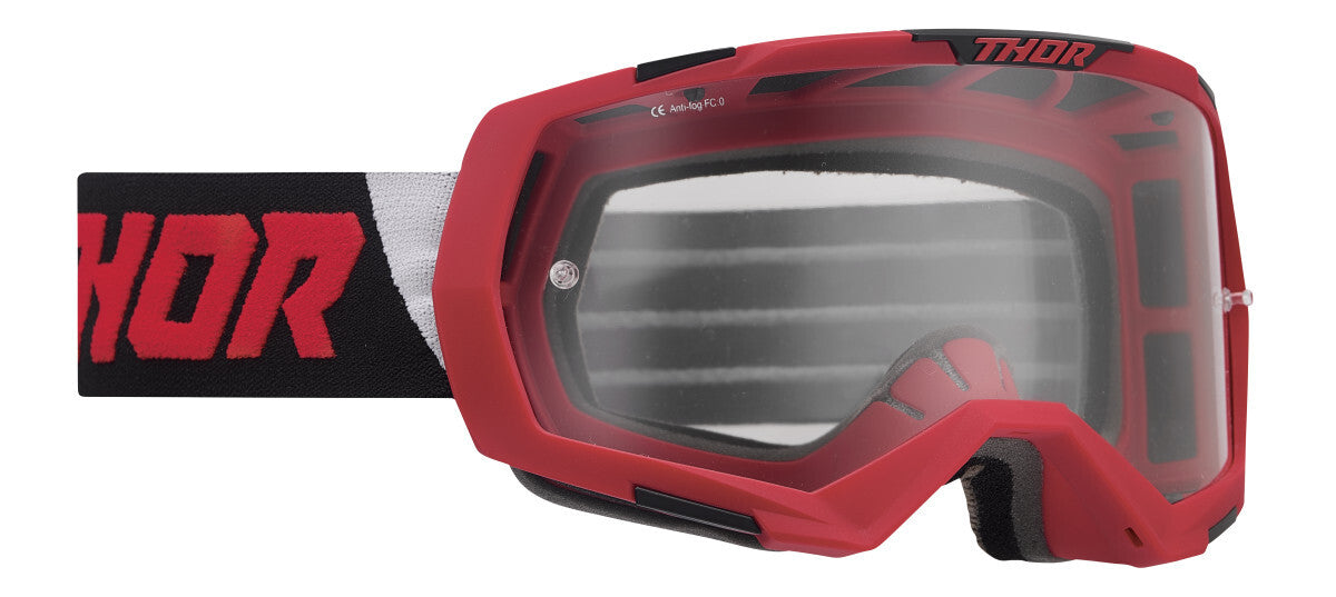 Thor Regiment Goggles Red/Black w/Clear Lens