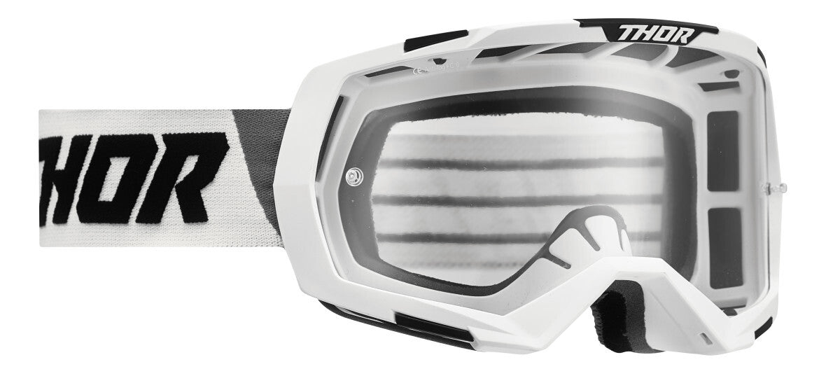 Thor Regiment Goggles White/Black w/Clear Lens