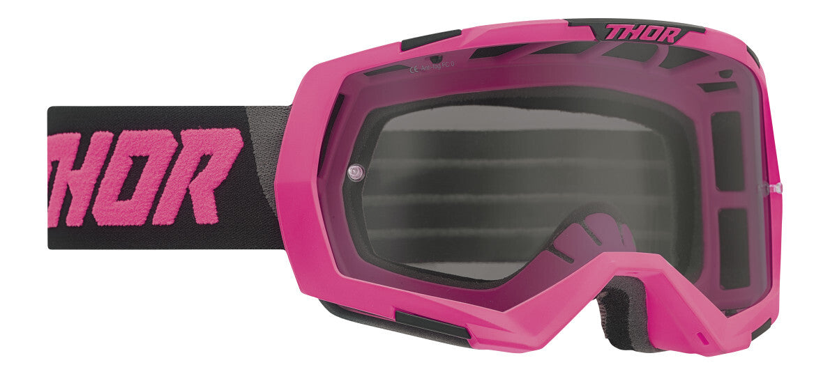 Thor Regiment Goggles Fluro Pink/Black w/Smoke Lens