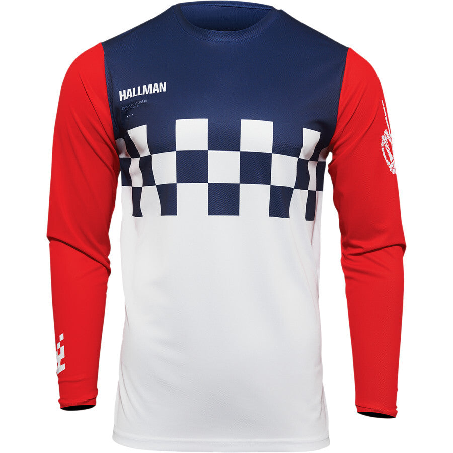 Thor Hallman Differ Cheq White/Red/Blue Jersey