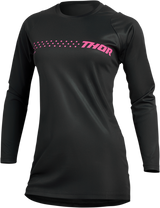 Thor 2024 Sector Minimal Black/Fluro Pink Womens Jersey