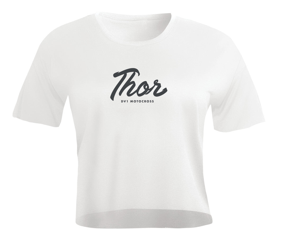 Thor 2024 Script White Womens Crop Top Tee