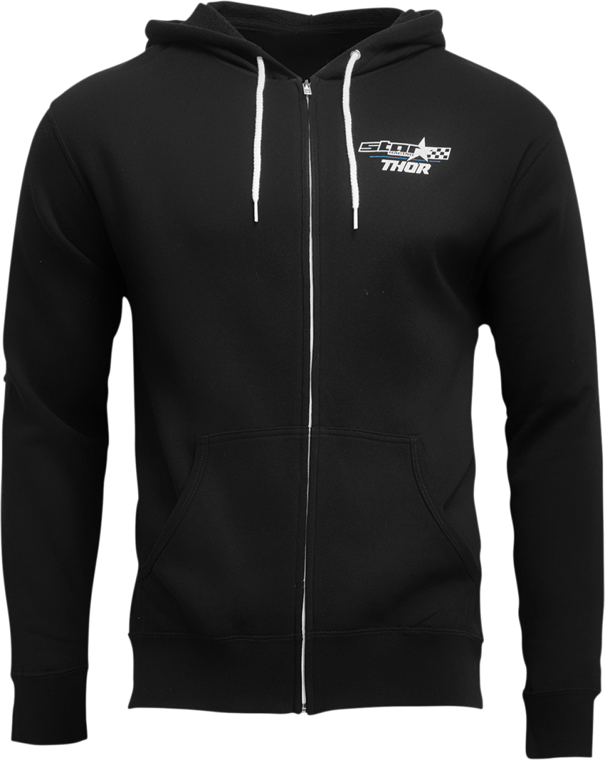 Thor 2024 Star Racing Champ Zip-Up Black Hoodie Sweatshirt