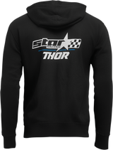 Thor 2024 Star Racing Champ Zip-Up Black Hoodie Sweatshirt