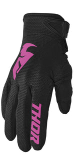 Thor 2024 Sector Black/Pink Womens Gloves