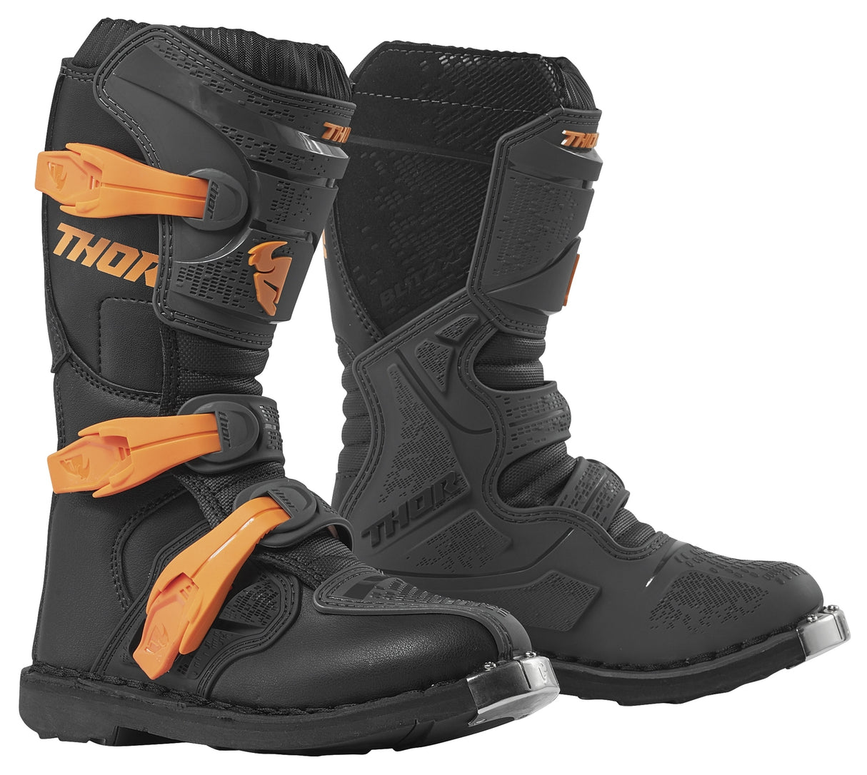 Thor 2023 Blitz XP Charcoal/Orange Youth Boots